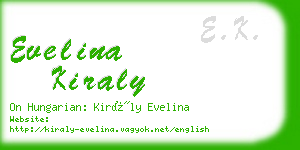 evelina kiraly business card